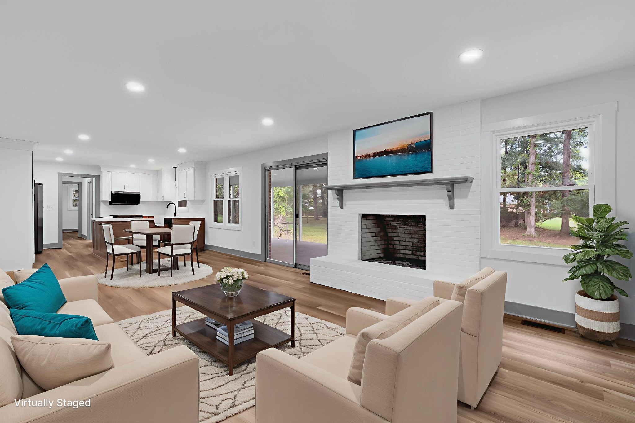 305 12 Oaks Road Tullahoma, TN 37388 - Photo 14 of 56 a living room with furniture and a fireplace