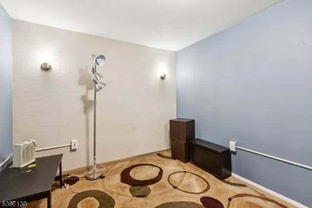 a table and chairs in a room