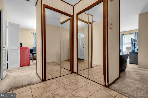 a view of a elevator and an entryway