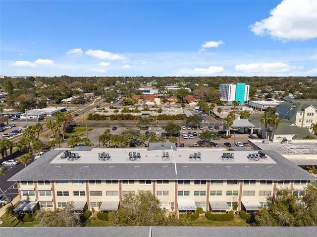 an aerial view of a city