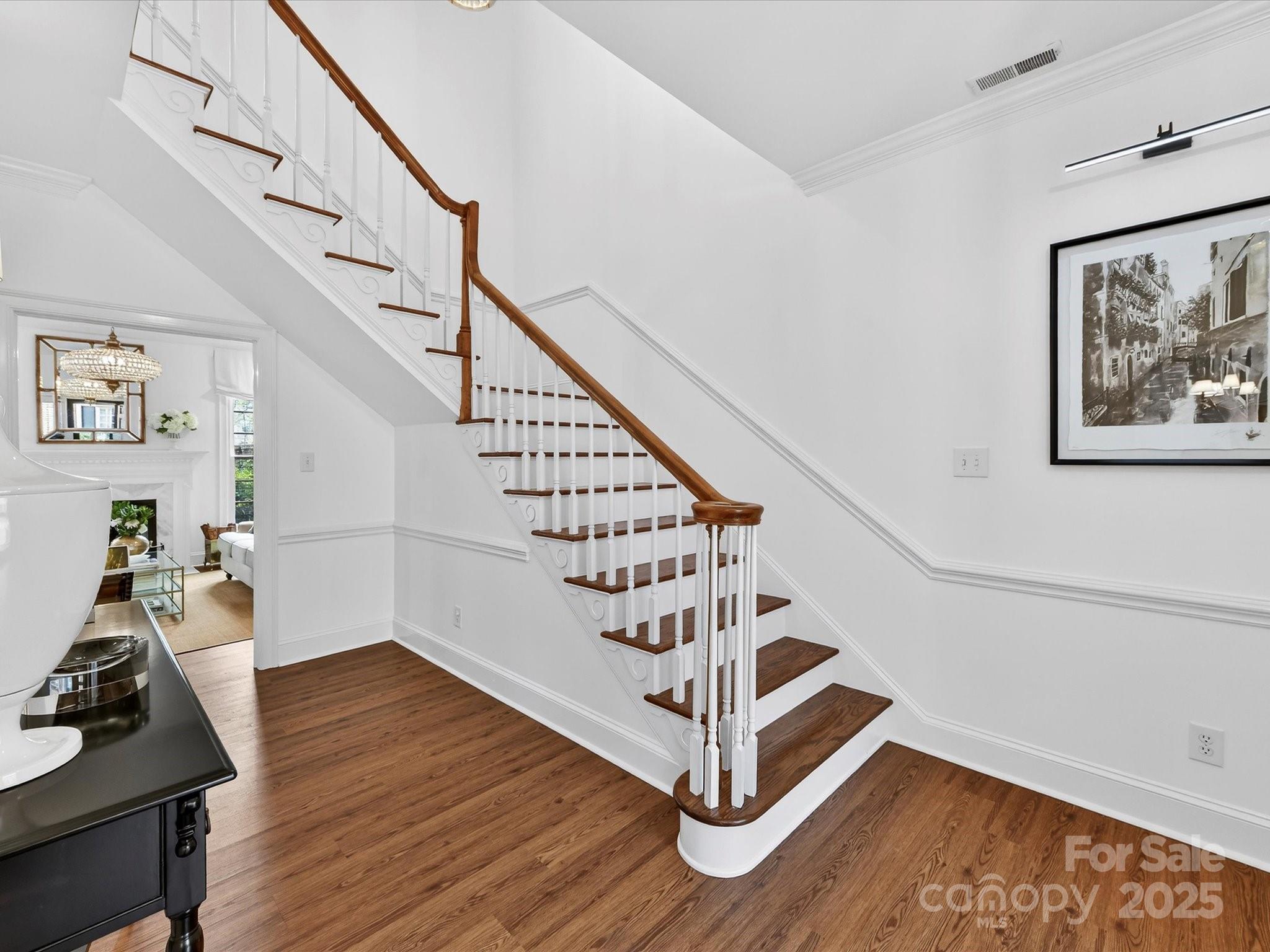 2813 Sharon View Road Charlotte, NC 28210 - Photo 20 of 40 a view of entryway with stairs and wooden floor