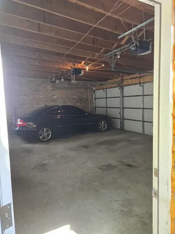 a view of a garage