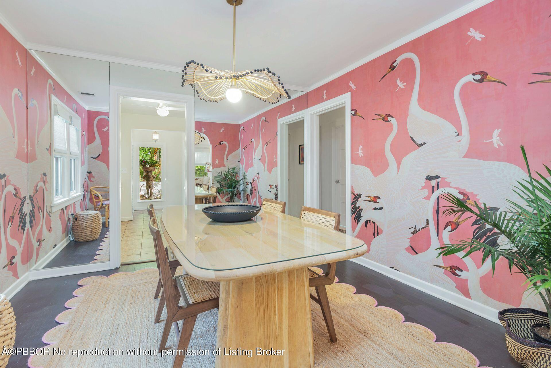 827 Ardmore Road West Palm Beach, FL 33401 - Photo 10 of 27 a view of a dining room with furniture and a chandelier