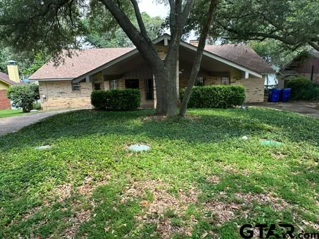 a view of a yard in front of house