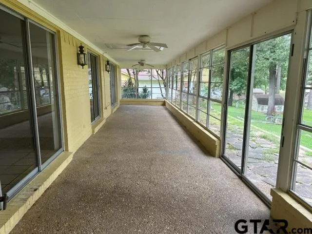 a view of hallway with stairs