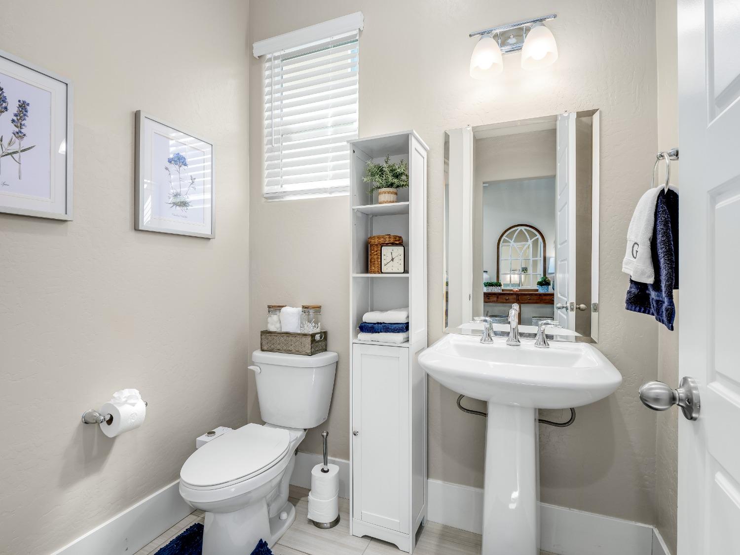 4289 Vineyard Drive Madera, CA 93636 - Photo 12 of 37 a bathroom with a toilet sink and mirror