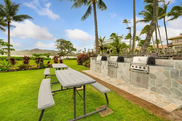 a view of an outdoor space with seating area