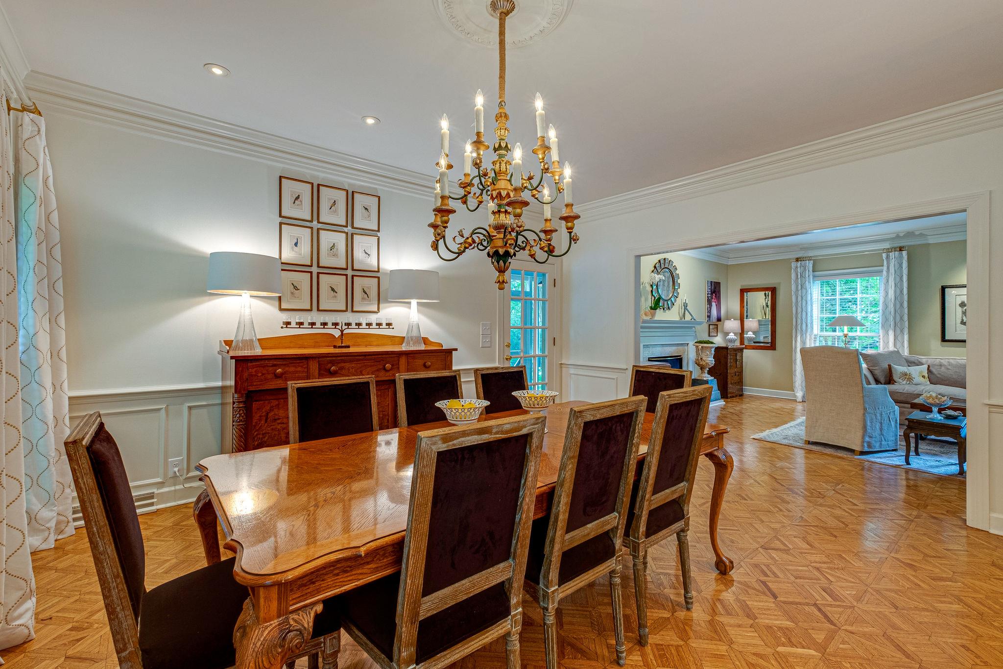 1005 Scramblers Knob Franklin, TN 37069 - Photo 9 of 29 a view of a dining room with furniture and chandelier