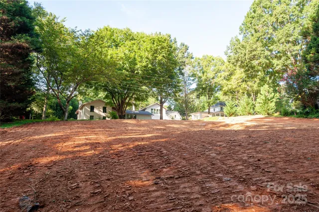 a view of road and trees