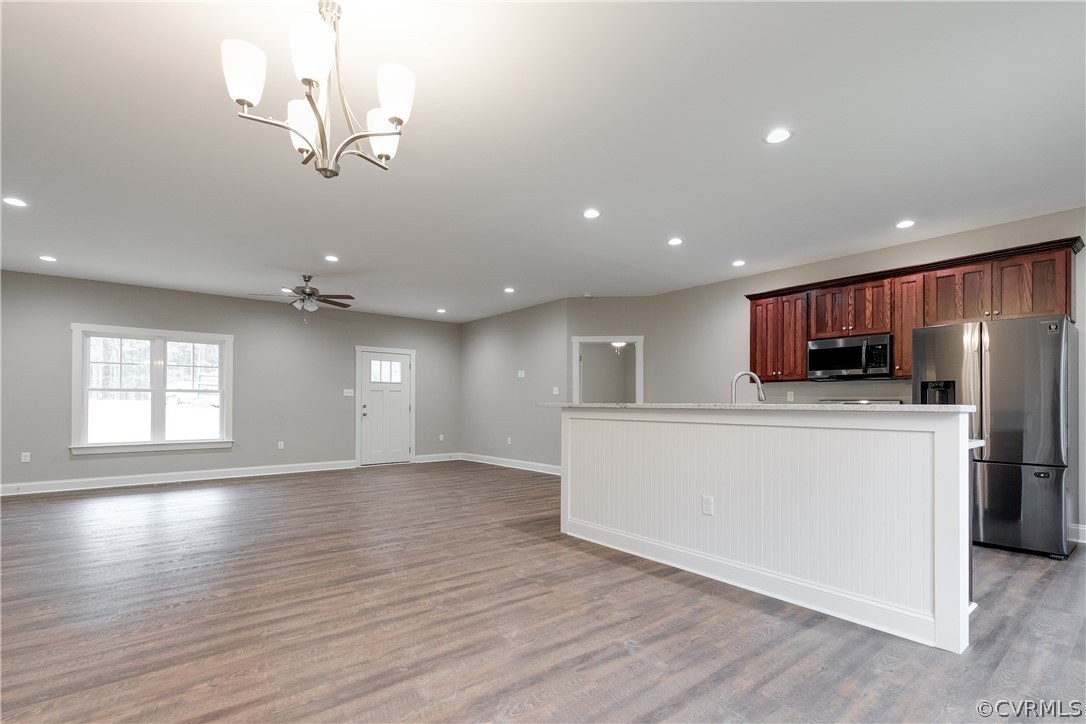 2922 Lowry Road Columbia, VA 23038 - Photo 6 of 25 a view of kitchen with stainless steel appliances refrigerator oven and cabinets