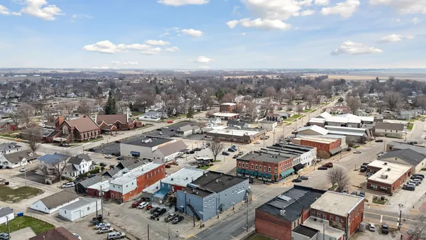 an aerial view of a city