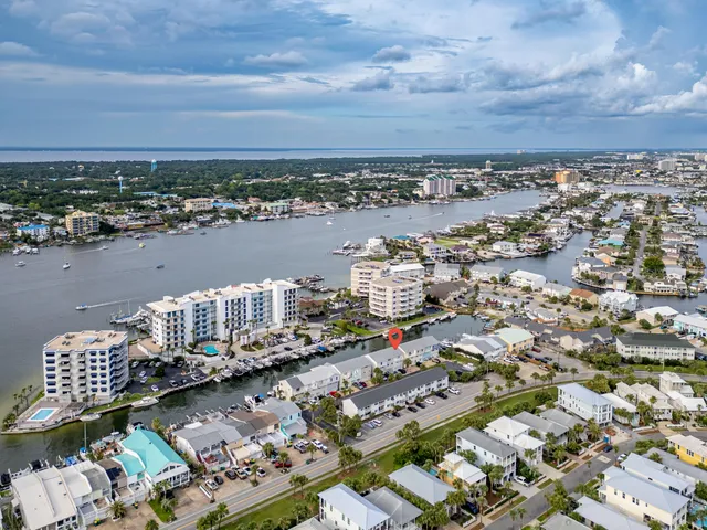 an aerial view of a city