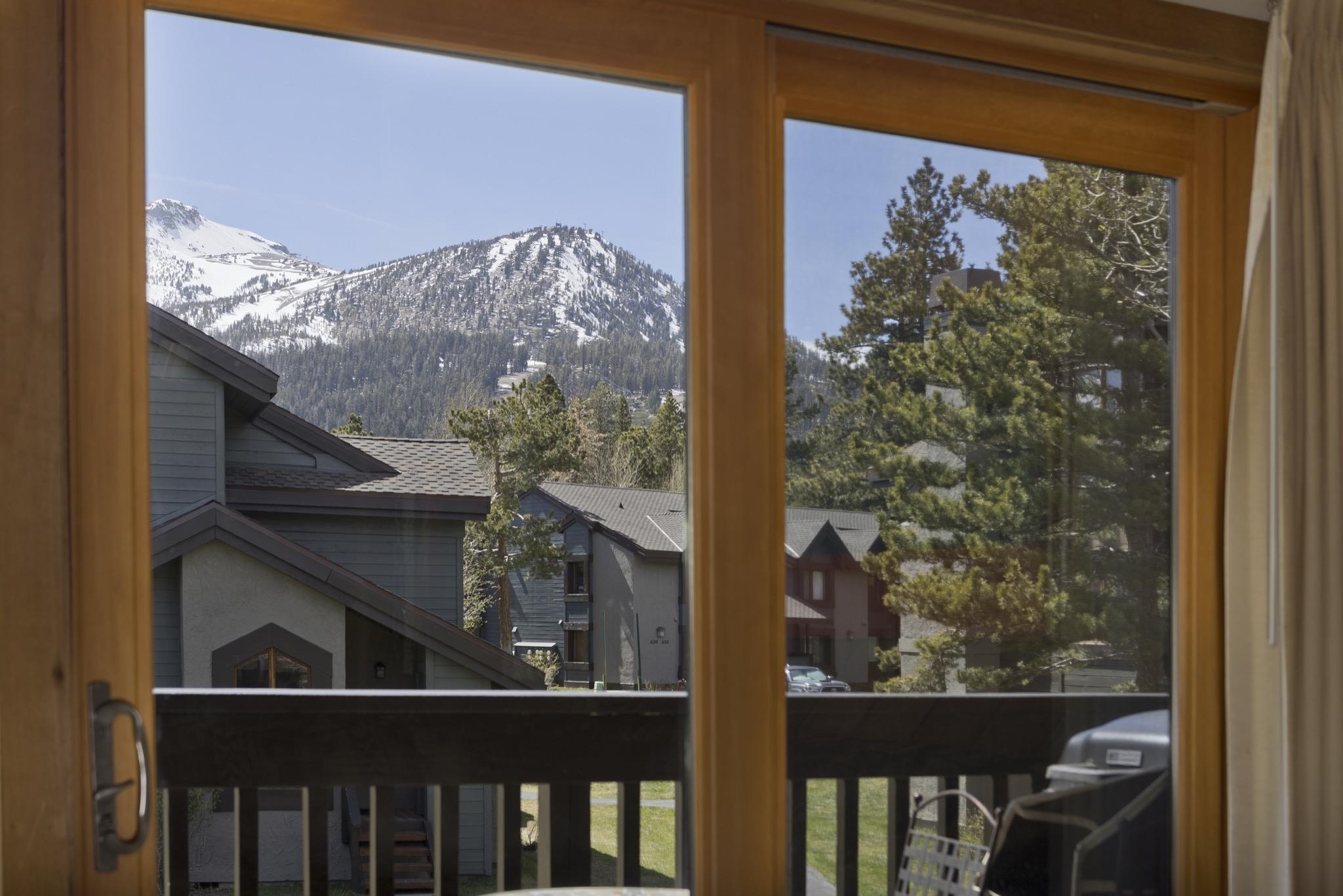 417 Snowcreek Road, Unit 417 Mammoth Lakes, CA 93546 - Photo 15 of 31 Sliding glass doors opening to a private balcony