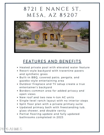 $1,175,000 | 8721 East Nance Street, Mesa, AZ 85207