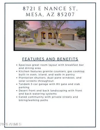 $1,175,000 | 8721 East Nance Street, Mesa, AZ 85207