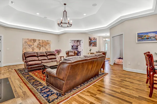 a kitchen with stainless steel appliances a refrigerator stove microwave and cabinets