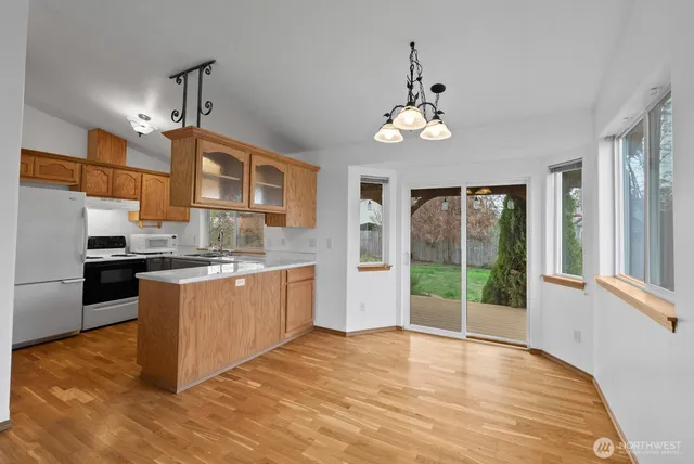 an empty room with closet