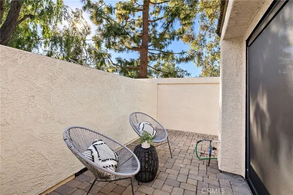 a view of a chairs in a window