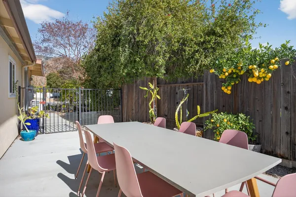 a outdoor space with furniture