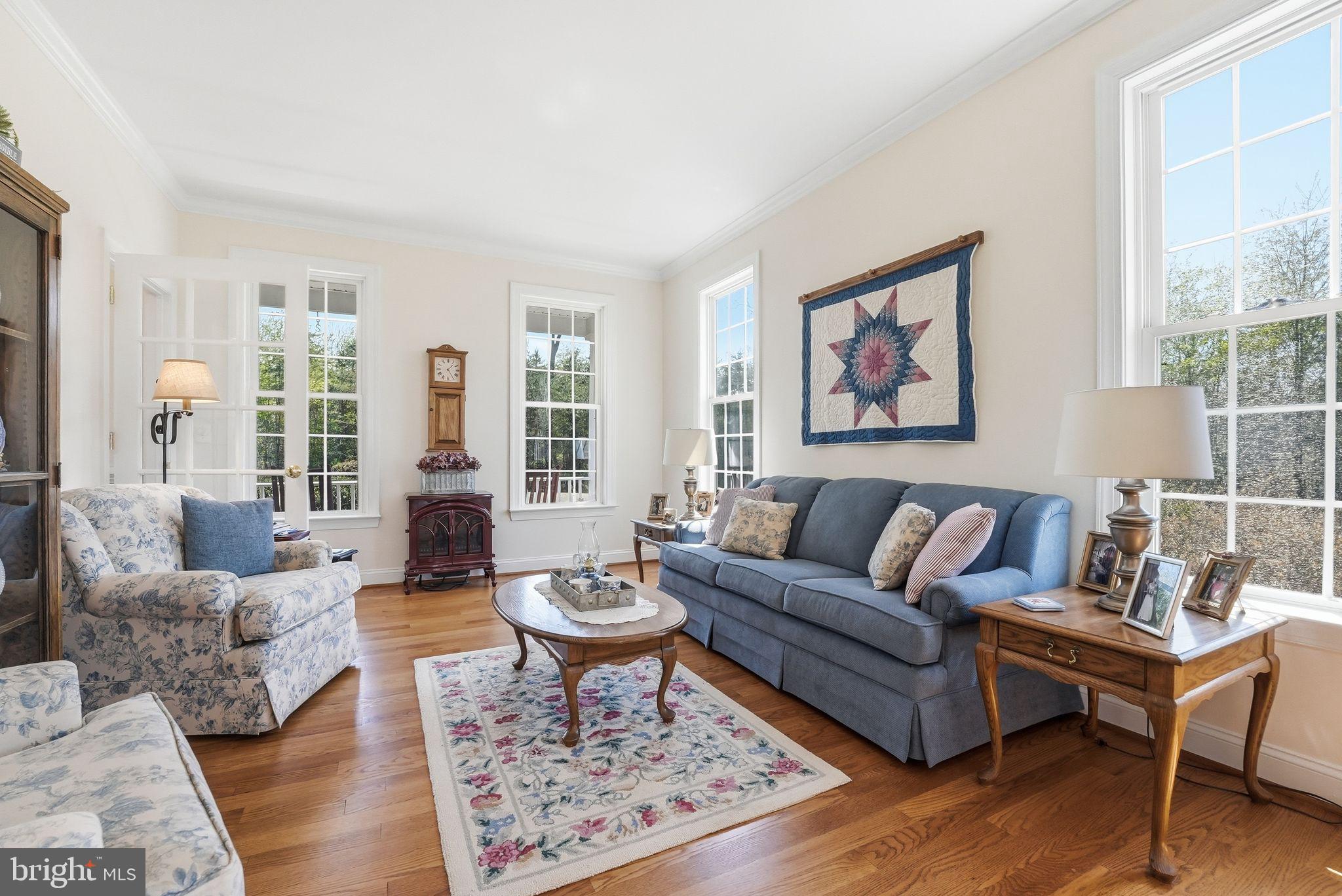 140 Woods Ridge Lane Reva, VA 22735 - Photo 18 of 87 a living room with furniture a rug and a large window