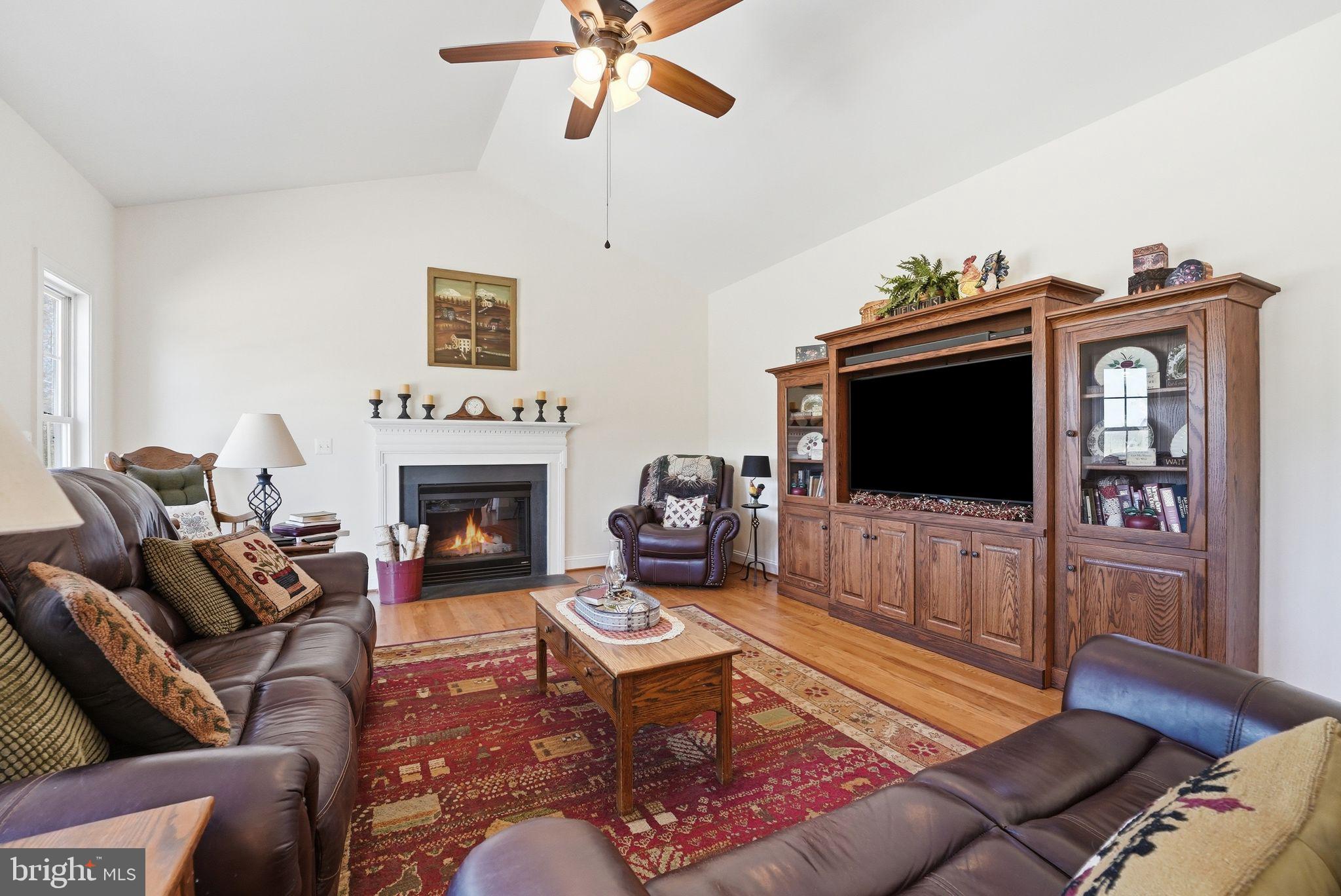 140 Woods Ridge Lane Reva, VA 22735 - Photo 20 of 87 a living room with furniture a flat screen tv and a fireplace
