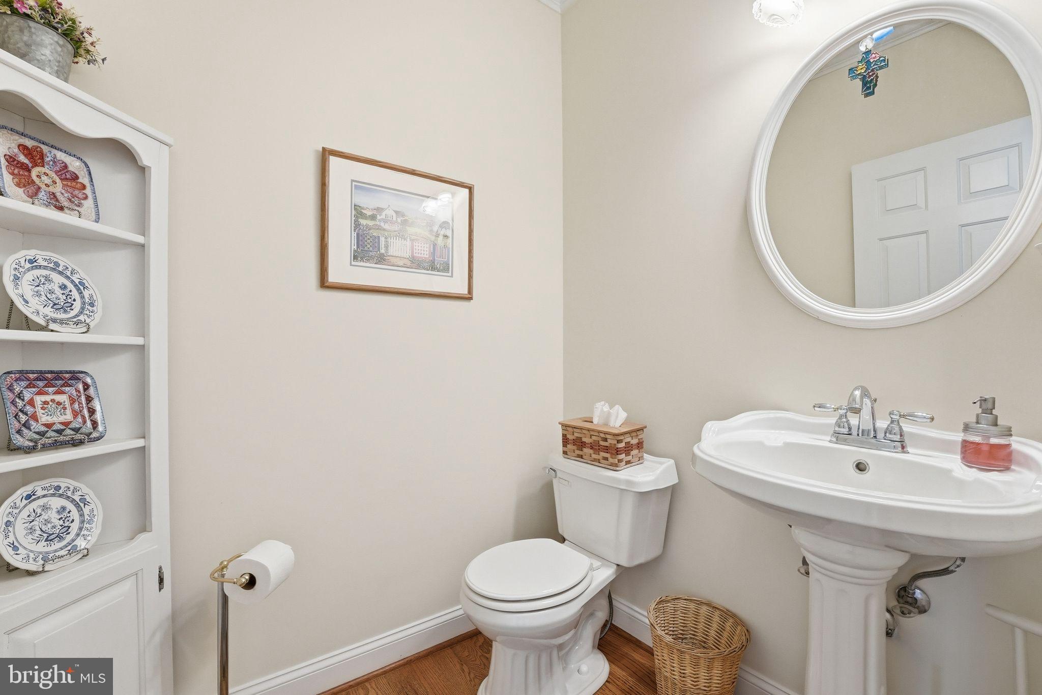 140 Woods Ridge Lane Reva, VA 22735 - Photo 30 of 87 a bathroom with a toilet a sink and a mirror