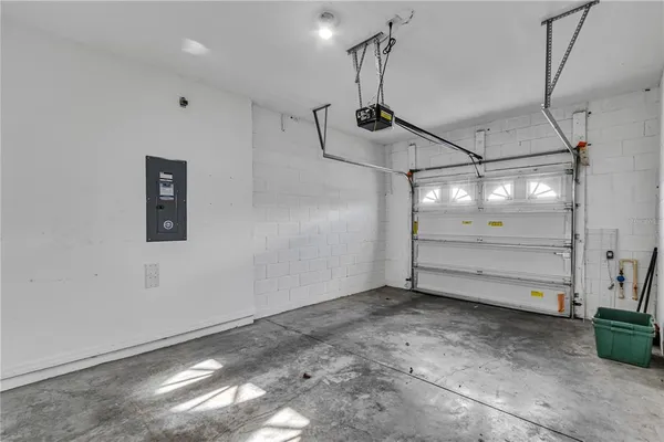 a view of a garage