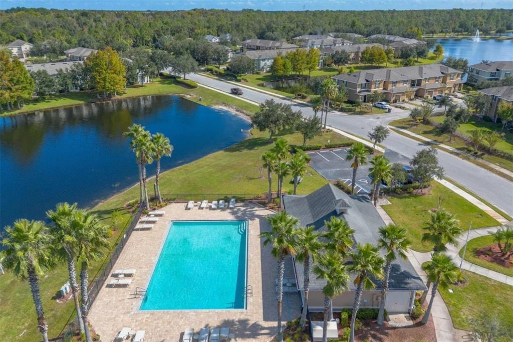 106 Carmichael Way Daytona Beach, FL 32124 - Photo 34 of 35 an aerial view of a house with a lake view