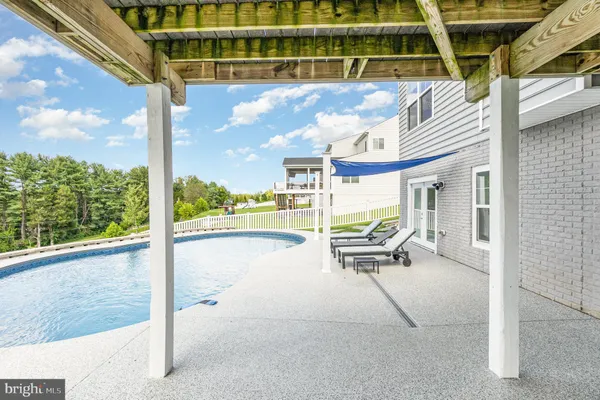 a view of a garage with storage