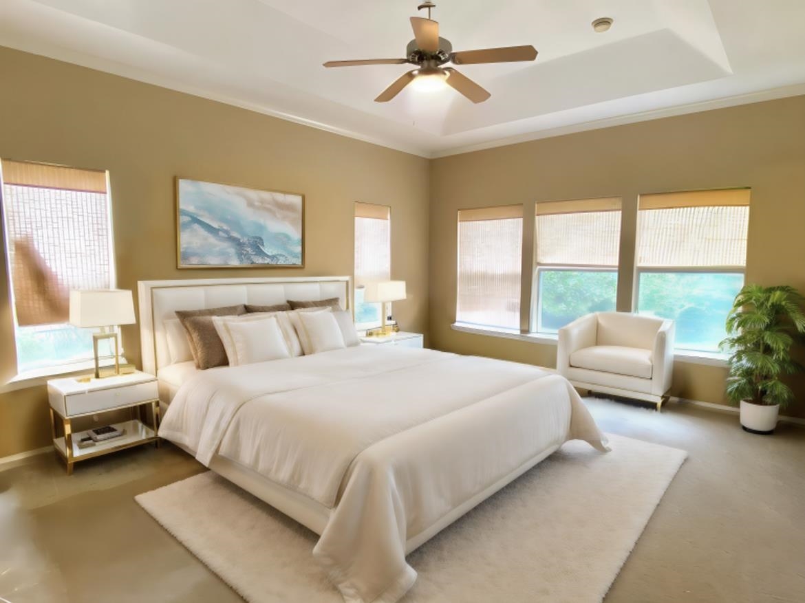 3844 Paddington Place St. Augustine, FL 32092 - Photo 10 of 40 a bedroom with furniture and a large window