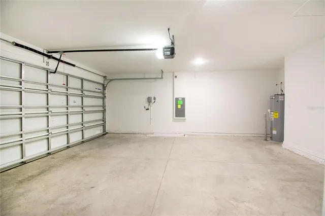 a view of a garage