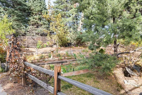 a view of a backyard