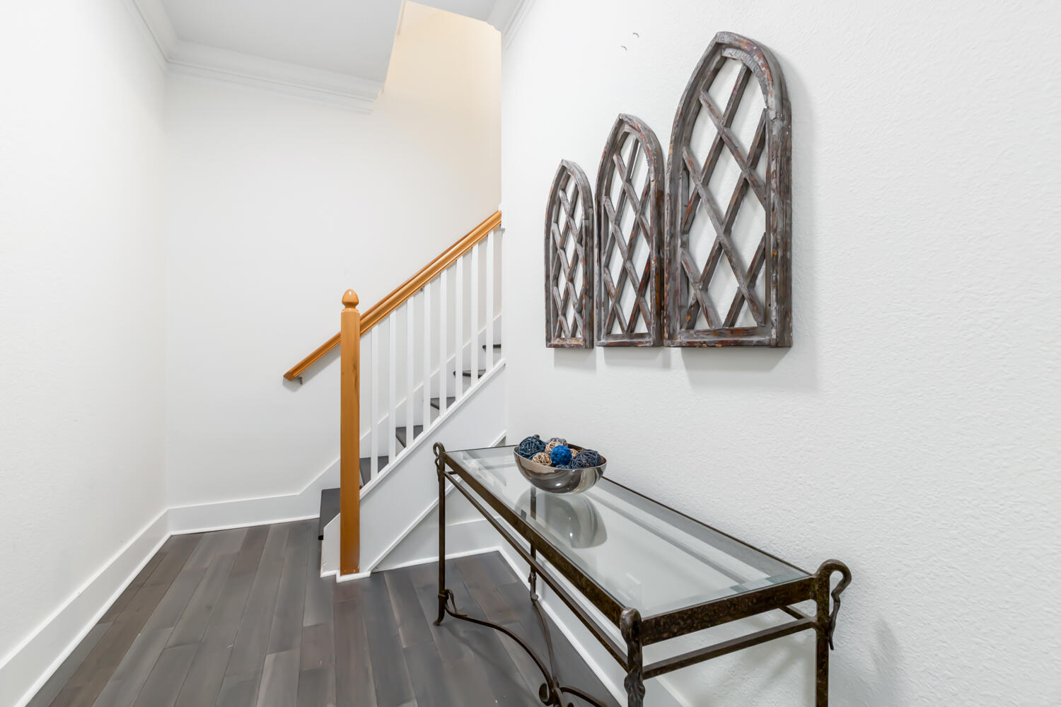 337 Grande Pointe Circle Inlet Beach, FL 32461 - Photo 15 of 73 a view of entryway with wooden floor and stairs