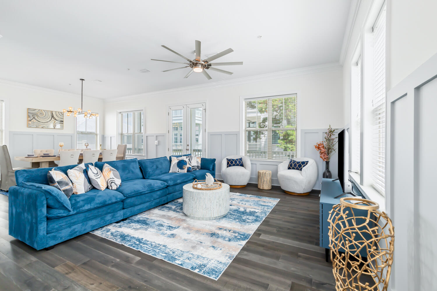 337 Grande Pointe Circle Inlet Beach, FL 32461 - Photo 19 of 73 a living room with furniture and a large window