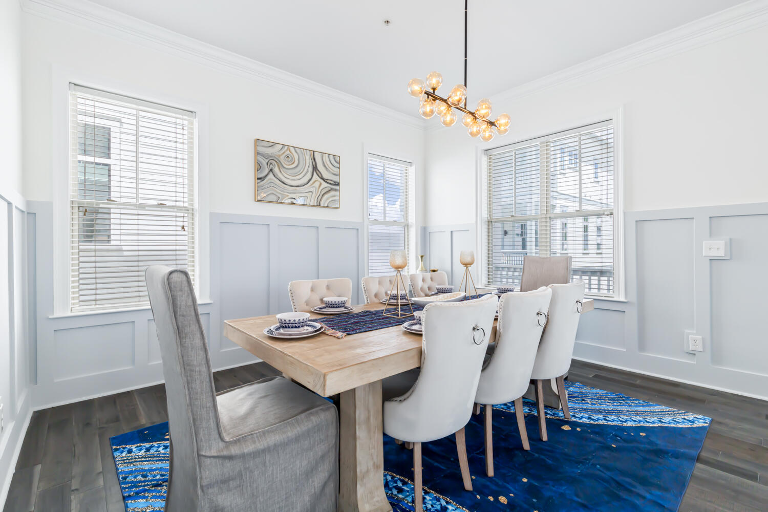 337 Grande Pointe Circle Inlet Beach, FL 32461 - Photo 21 of 73 a view of a dining room with furniture window and wooden floor