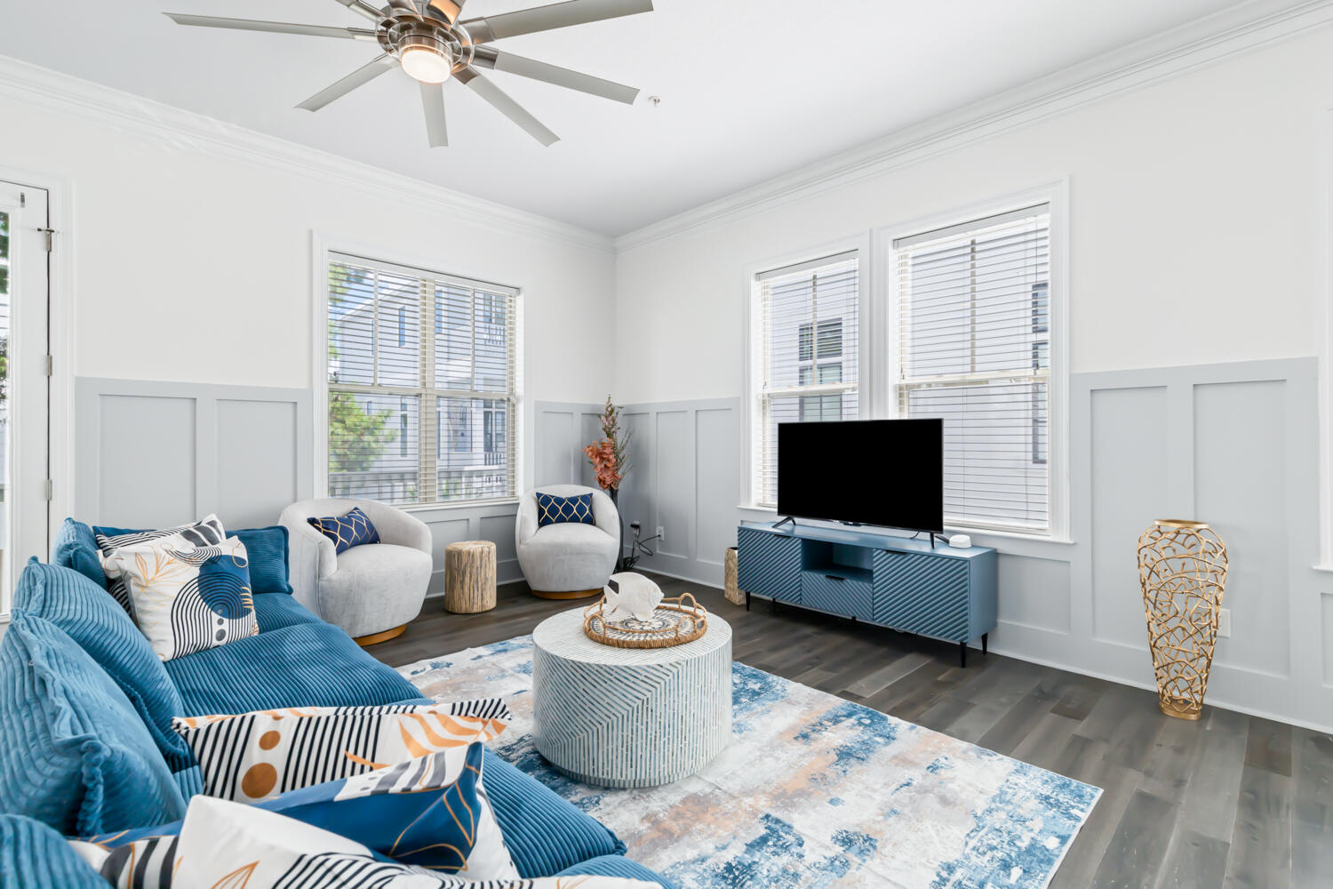 337 Grande Pointe Circle Inlet Beach, FL 32461 - Photo 24 of 73 a living room with furniture and a flat screen tv