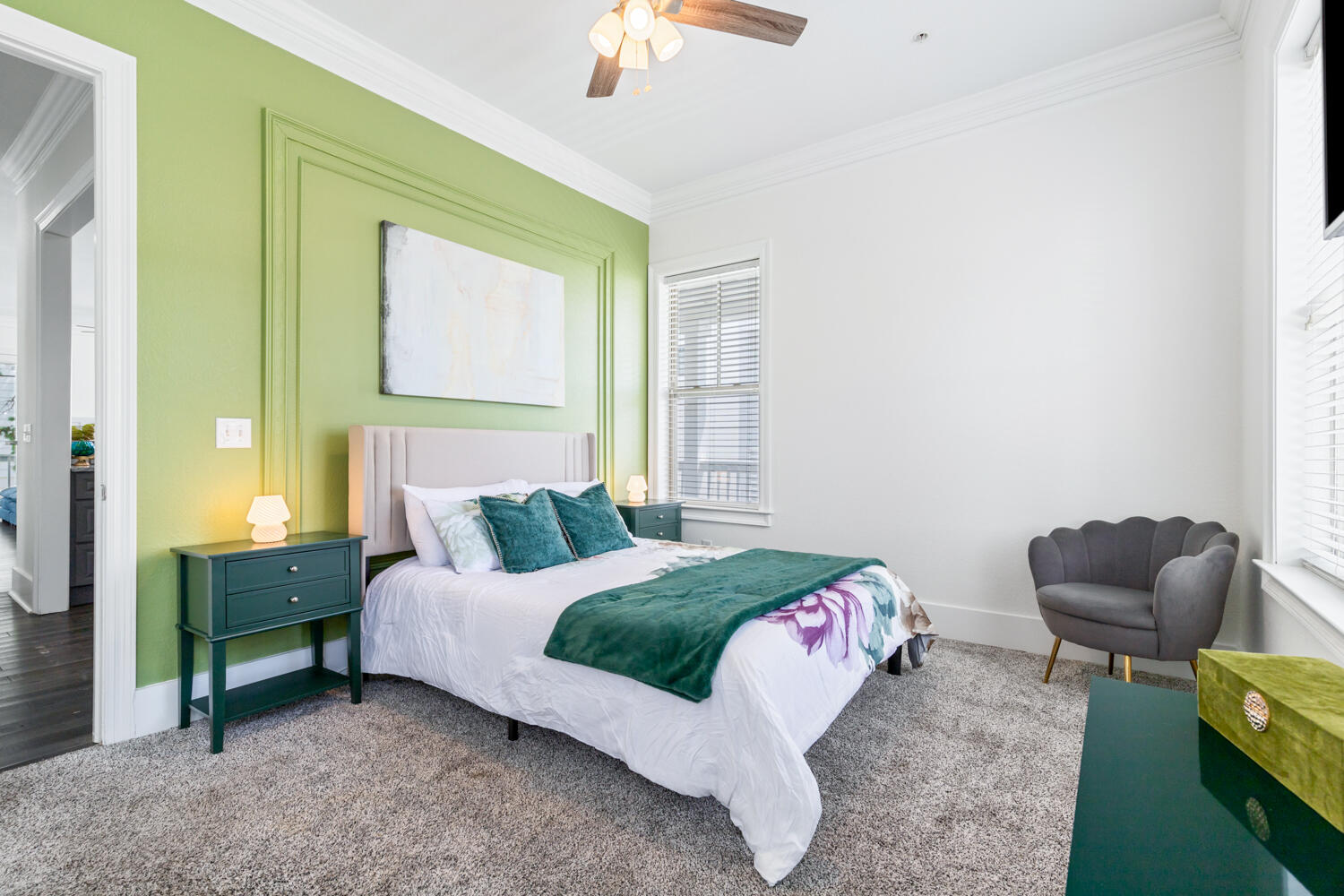 337 Grande Pointe Circle Inlet Beach, FL 32461 - Photo 30 of 73 a bedroom with a bed and a chandelier