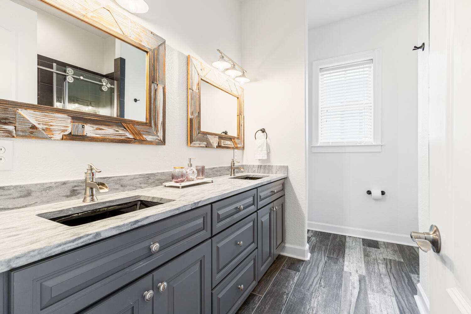 337 Grande Pointe Circle Inlet Beach, FL 32461 - Photo 37 of 73 a bathroom with a sink and a mirror