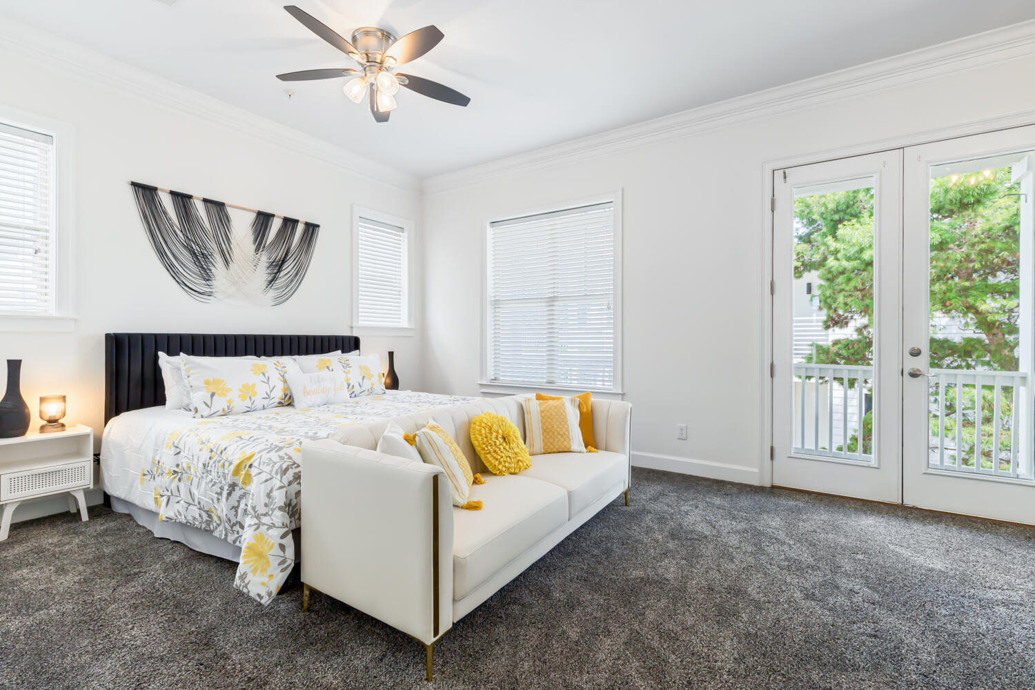 337 Grande Pointe Circle Inlet Beach, FL 32461 - Photo 40 of 73 a spacious bedroom with a bed and a chandelier