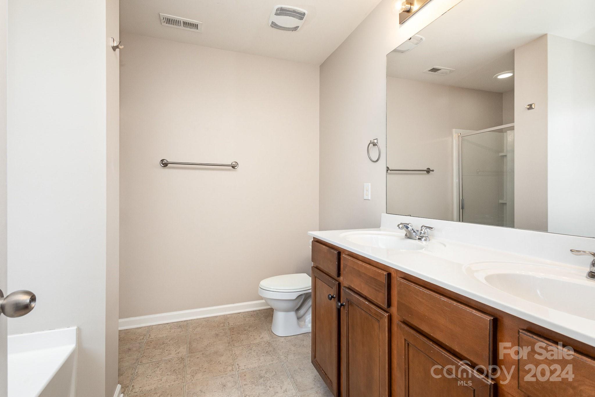 1005 Green Terra Road Indian Trail, NC 28079 - Photo 12 of 19 a bathroom with a sink a toilet a mirror and vanity