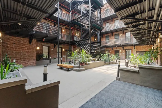 a view of garage with furniture