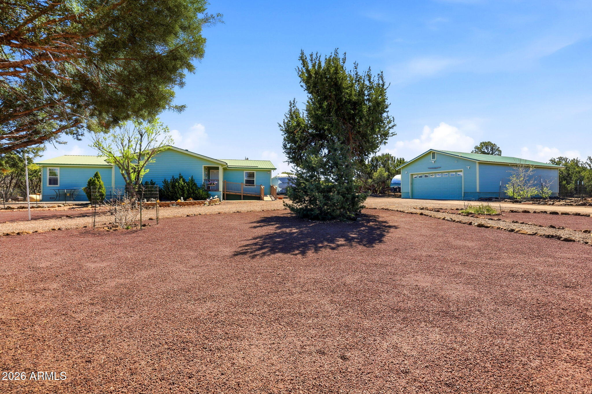 6 County Road Concho, AZ 85924 - Photo 5 of 39 a row of palm trees in front of house