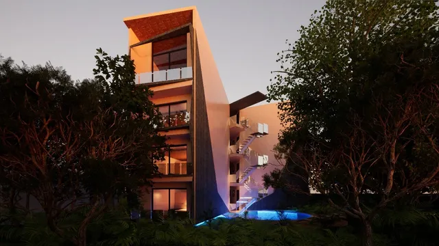 an outdoor view of house and backyard