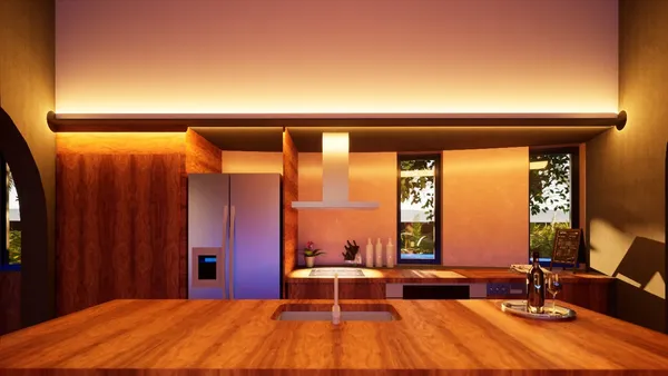 a spacious bedroom with a bed and wooden floor