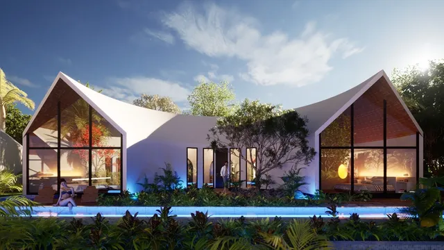 a front view of house with a yard