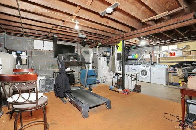 a room with gym equipment