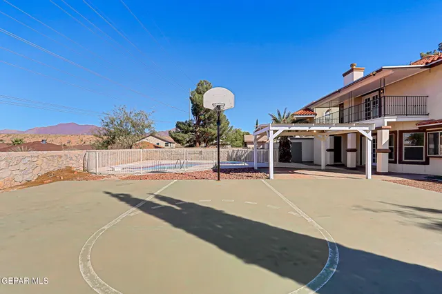 a view of city and mountain