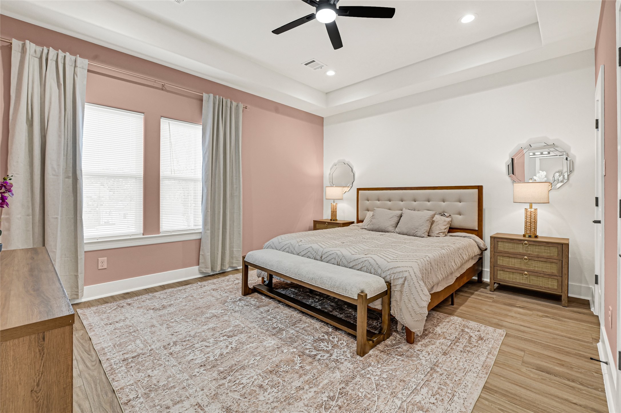3834 Mt Pleasant Street Houston, TX 77021 - Photo 20 of 33 a bedroom with a bed chandelier and a window