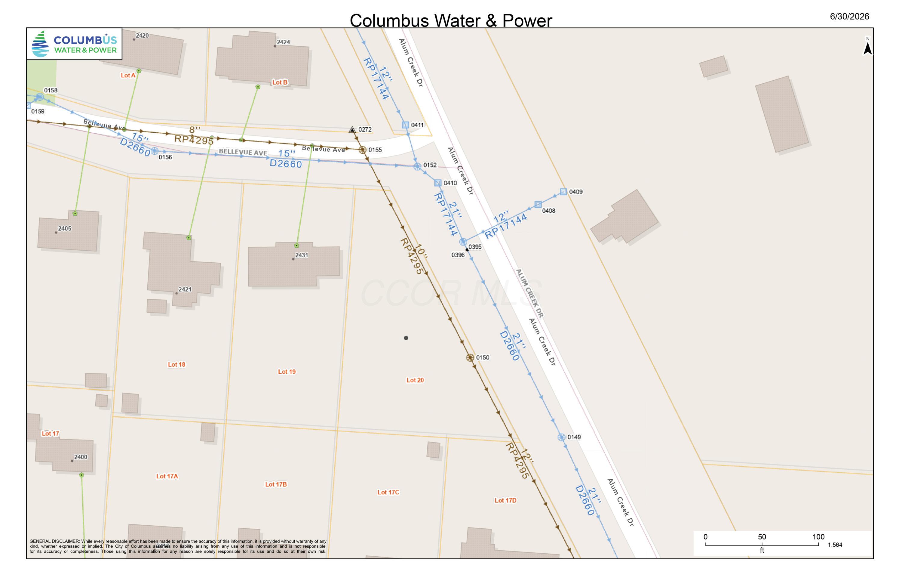 0 Bellevue Avenue, Unit R22 T4 S1 Columbus, OH 43207 - Photo 9 of 10 Sewer Map