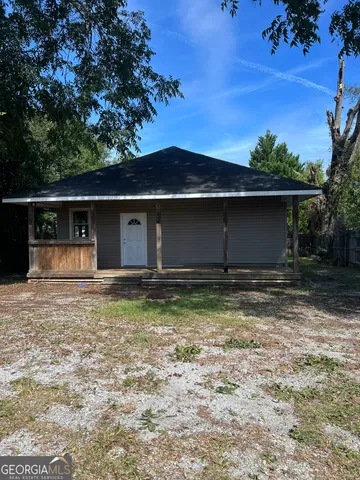 a backyard of a house